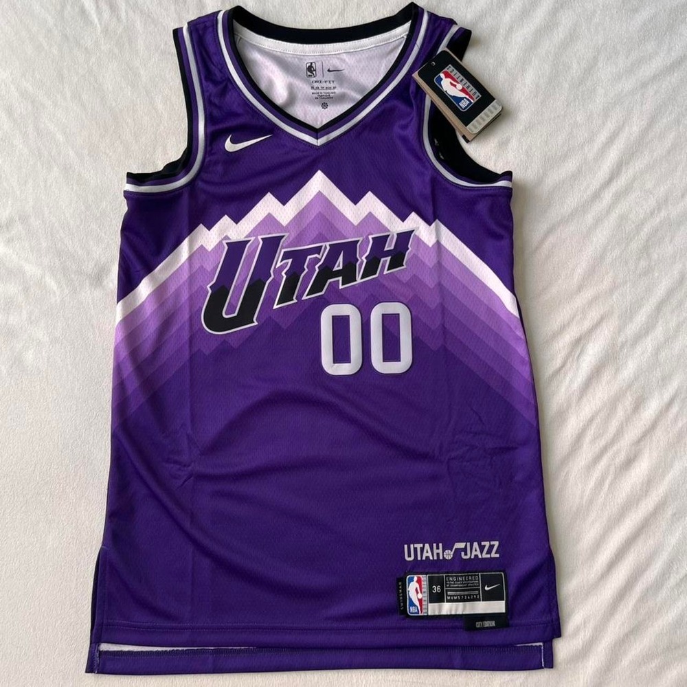 NWT Nike Purple Utah Jazz Jersey 00 Clarkson